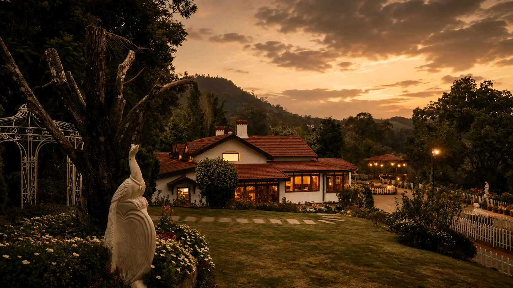 The veranda at dusk